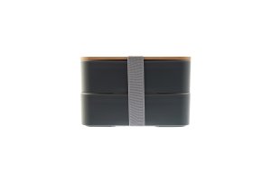 KOALA Dvojitý lunch box 1600ML s bambusovým víčkem tm.šedý